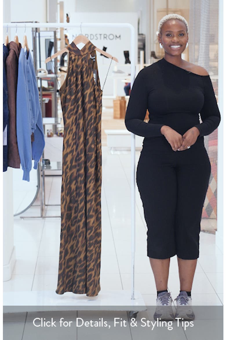 Alanah Leopard Print Halter Neck Midi Dress video