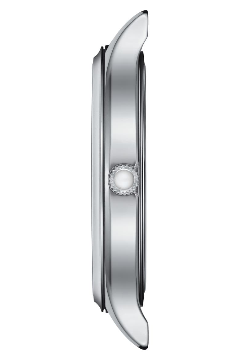 Bella Ora Piccola Leather Strap Watch, 38mm, Alternate, color, SILVER