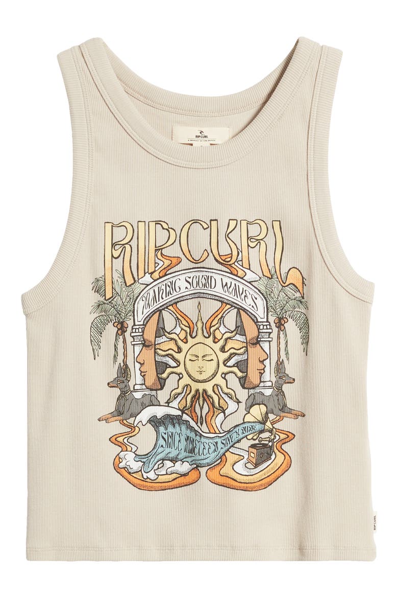 Sound Wave Rib Graphic Tank, Alternate, color, NATURAL