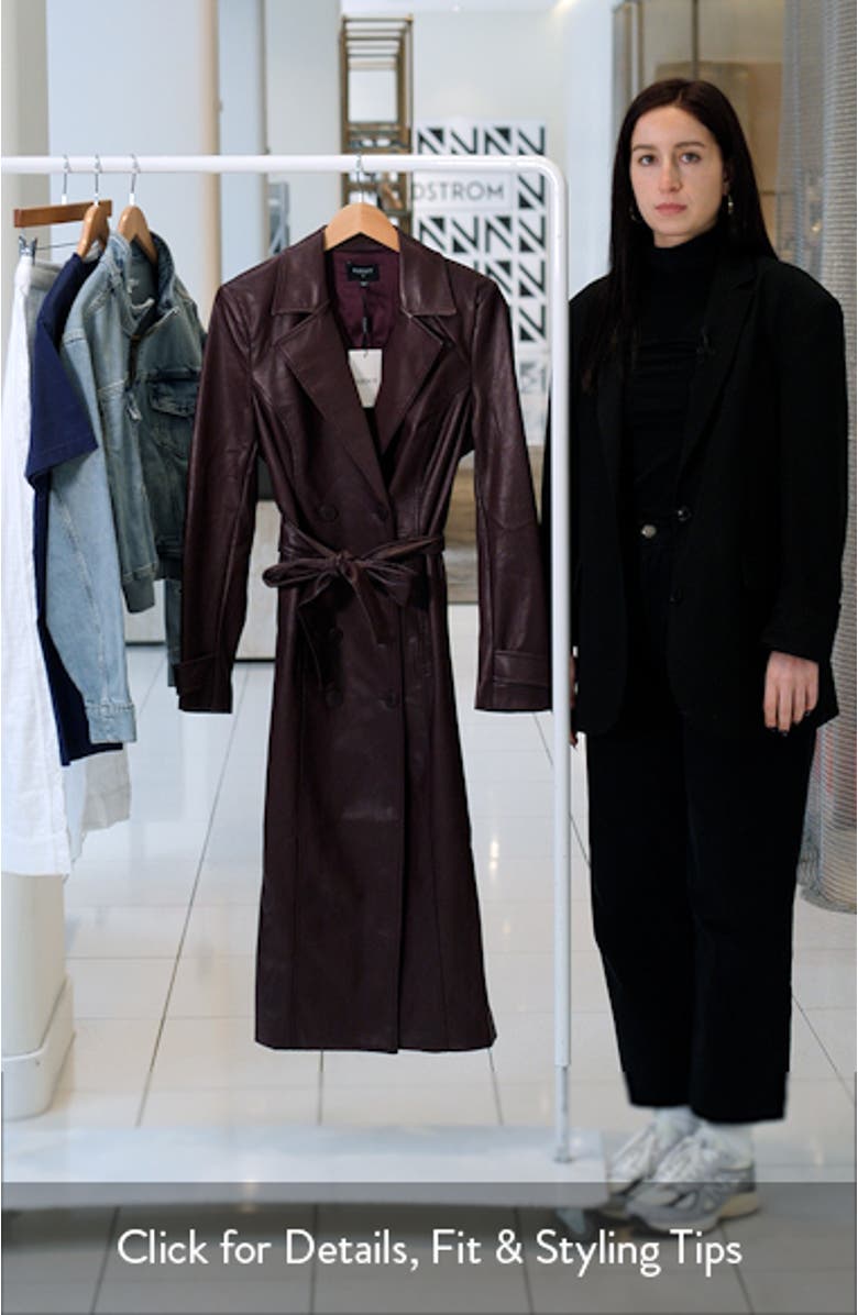 Faux Leather Trench Coat, sales video thumbnail