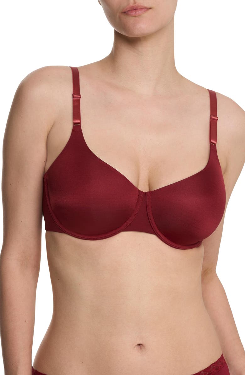 Natori Liquid Full Fit Balconette T-Shirt Bra, Main, color, Dk Red