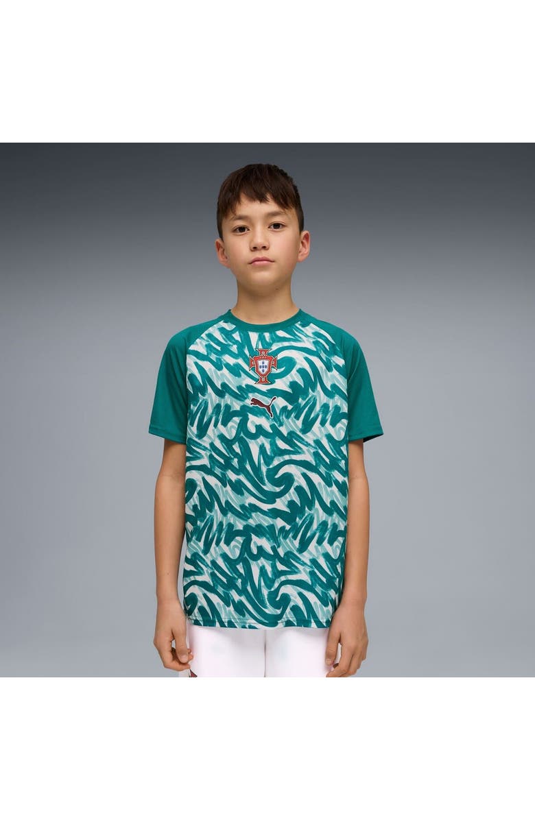 PUMA Youth Puma Green Portugal National Team Pre-Match Jersey, Main, color, Green