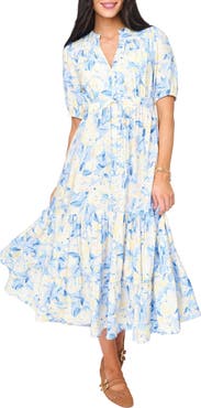 GIBSONLOOK Kira Floral Drawstring Maxi Dress
