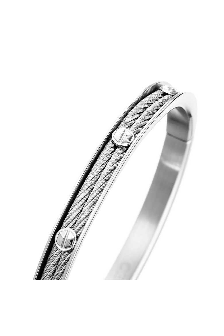 Forever Eternity Bangle, Alternate, color, Stainless steel