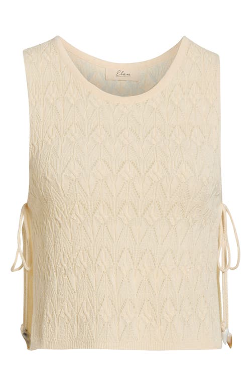 Elan Tie Side Crop Cover-up Top In Neutral