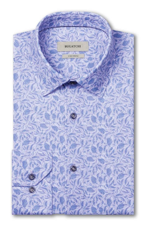 James OoohCotton® Leaf Print Button-Up Shirt