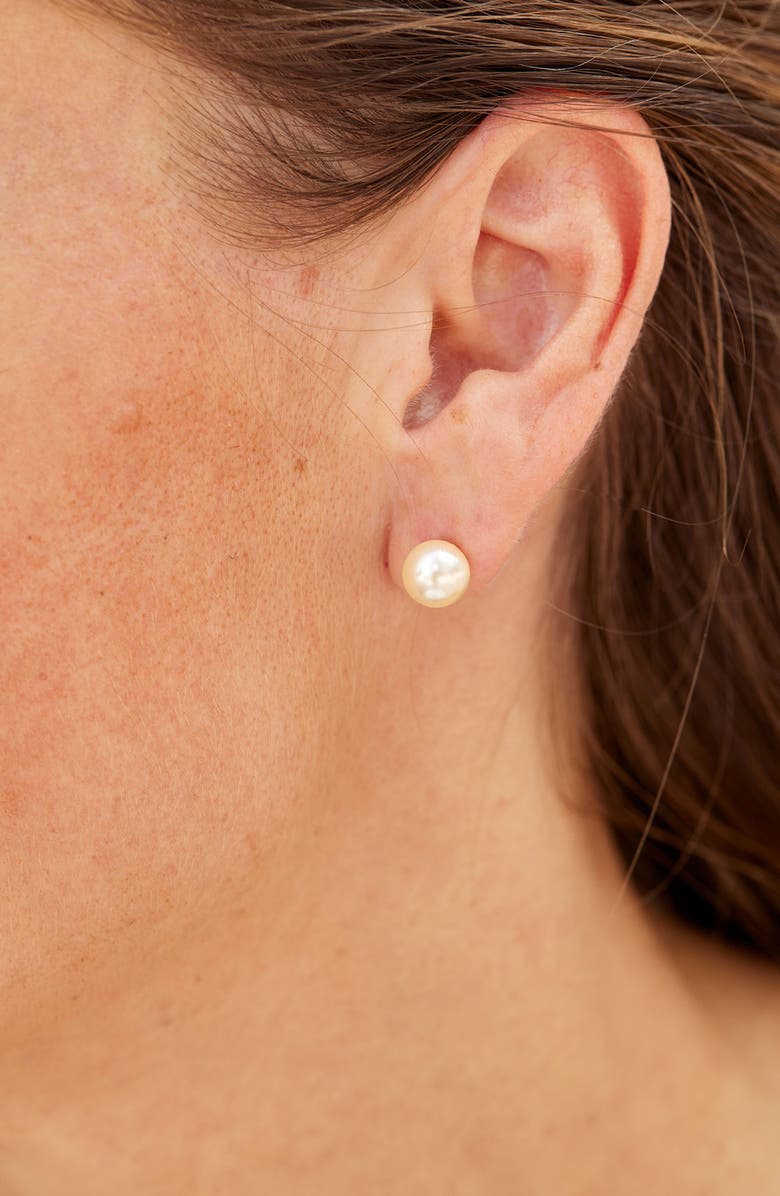 SAVVY CIE JEWELS Set of 3 Mother-of-Pearl Stud Earrings, Alternate, color, White