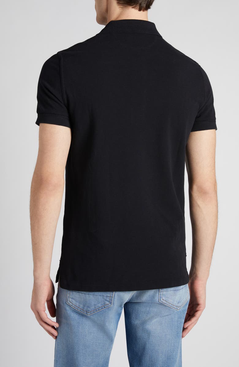TOM FORD Short Sleeve Cotton Piqué Polo, Alternate, color, Black