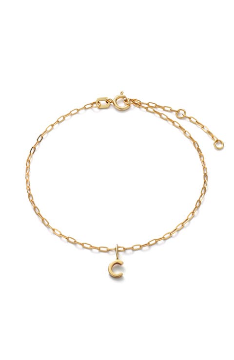 Gold Charm Letter Bracelet