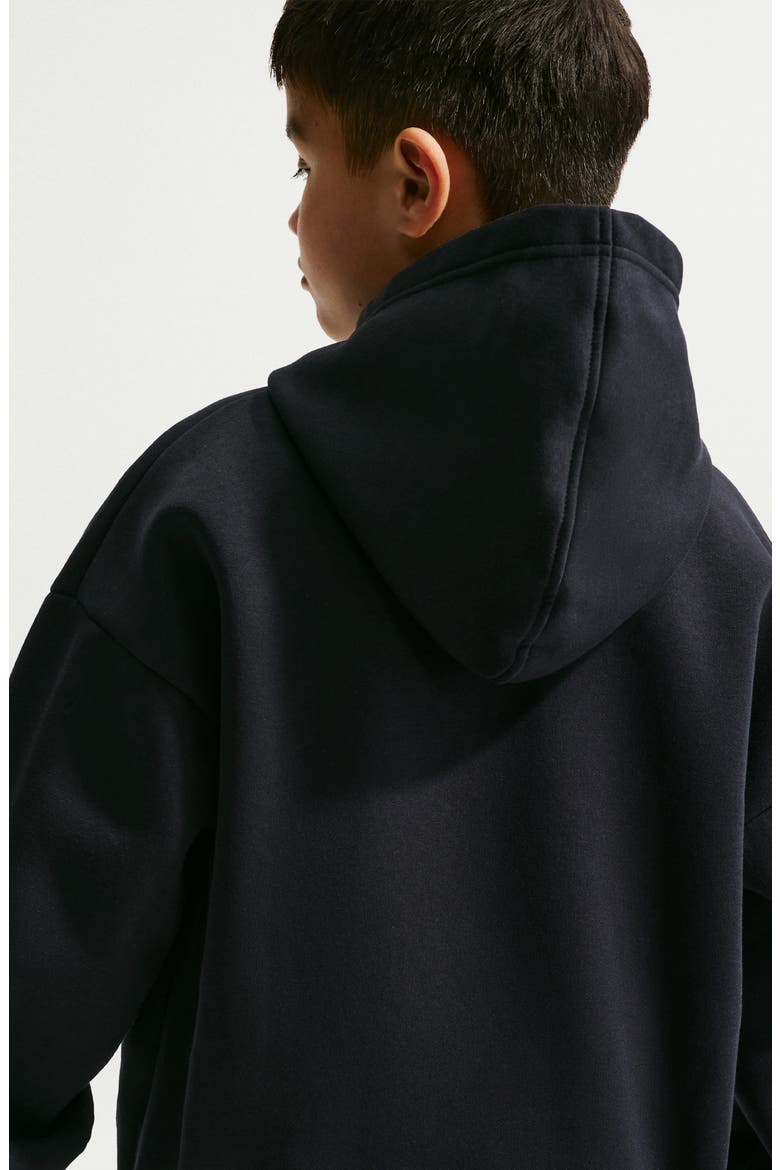 Kids' Basketball Oversize Hoodie, Alternate, color, BLACK/ WHITE