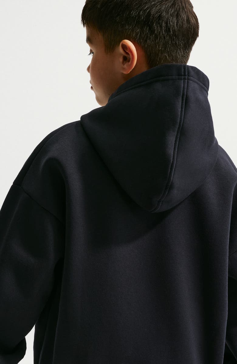 Nike Kids' Basketball Oversize Hoodie, Alternate, color, Black/ White