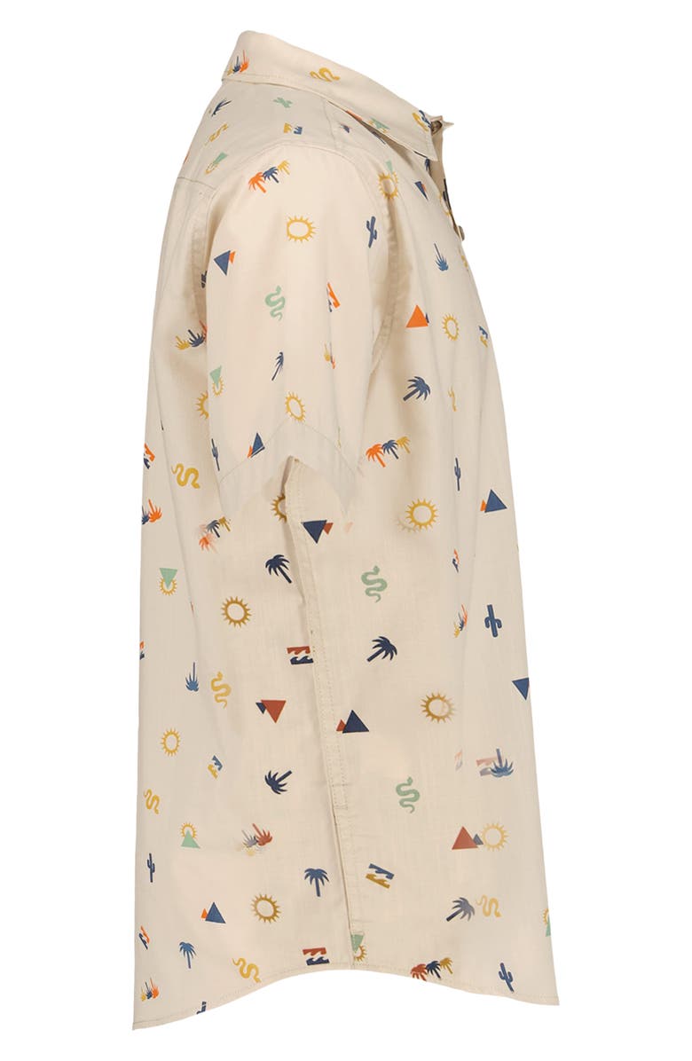 Billabong Kids' Sundays Short Sleeve Button-Up Shirt, Alternate, color, Chino