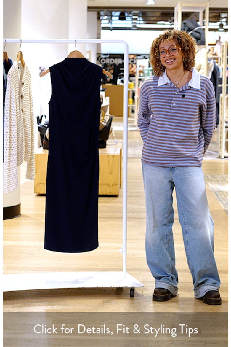 Kim Drape Sleeveless Dress video