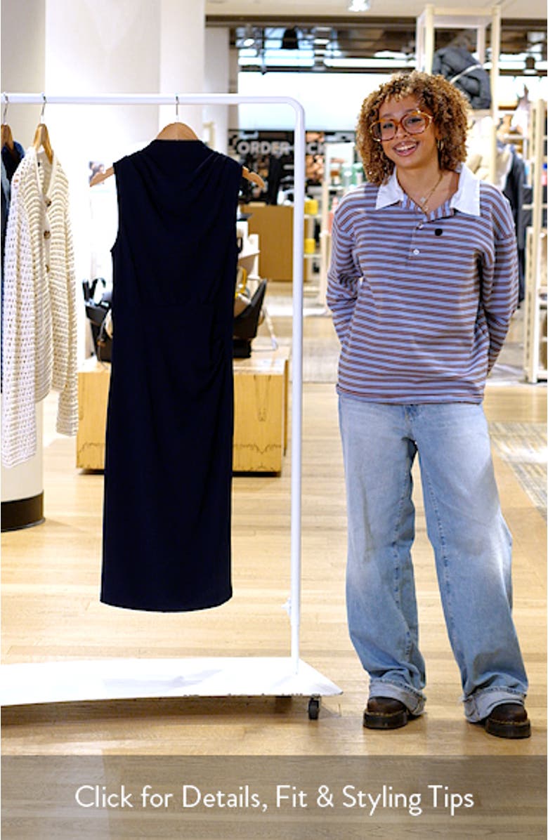 Kim Drape Sleeveless Dress, sales video thumbnail