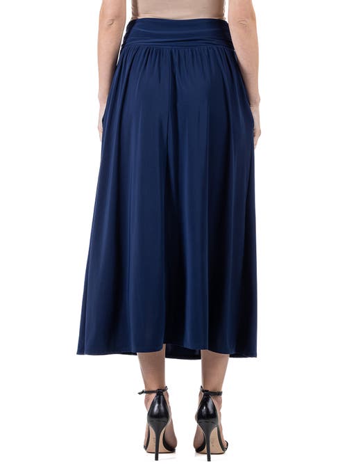 24seven Comfort Apparel Foldover Maxi Skirt With Pockets