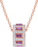 Julianna B. Gemstone & White Topaz Pendant Necklace