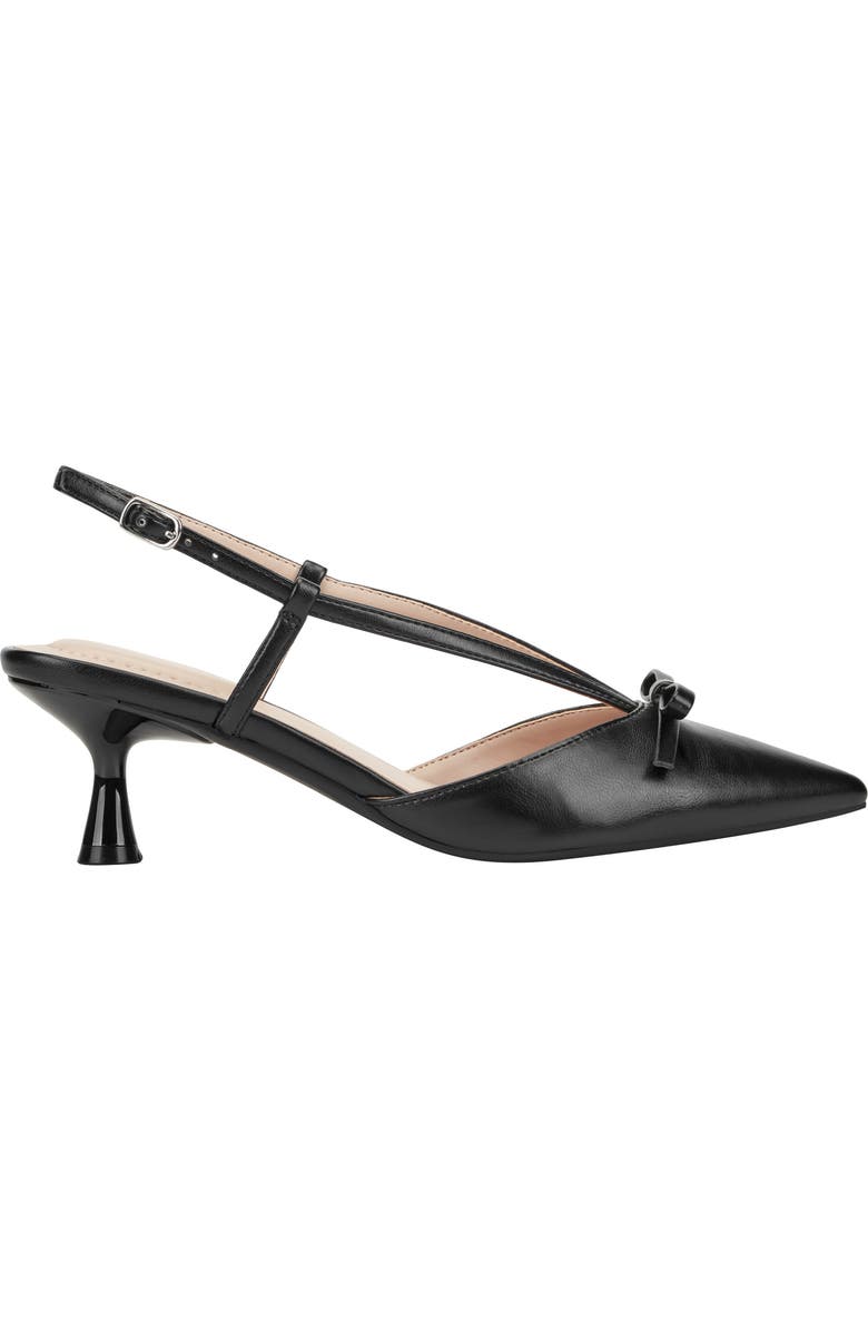 Bandolino Macruz Bow Slingback Pump, Alternate, color, Black