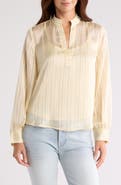7 For All Mankind Holiday Stripe Long Sleeve Top