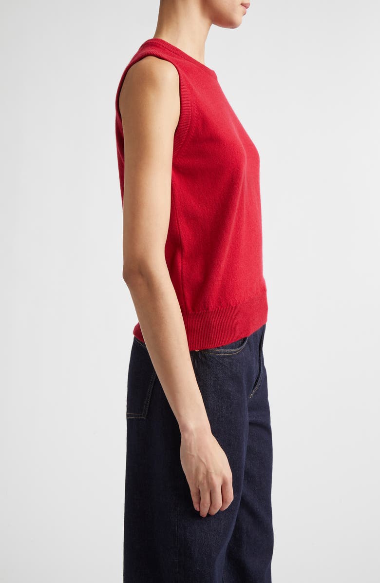 Johnstons of Elgin Iris Cashmere Sweater Vest, Alternate, color, Claret