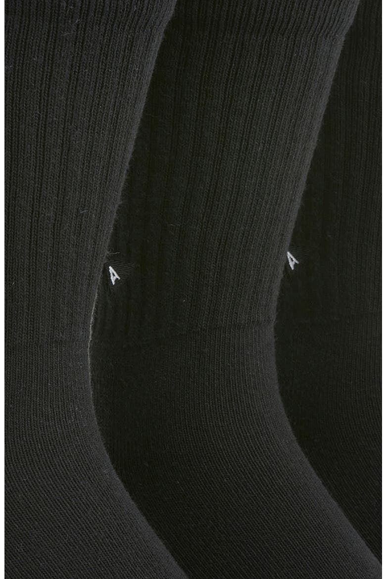 3-Pack Crew Socks, Alternate, color, BLACK