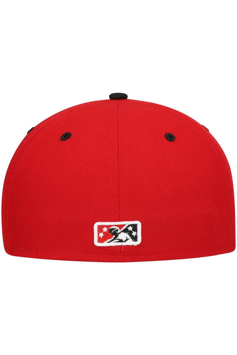 Men's New Era Red Erie SeaWolves Authentic Collection Team Alternate 59FIFTY Fitted Hat, Alternate, color, Red