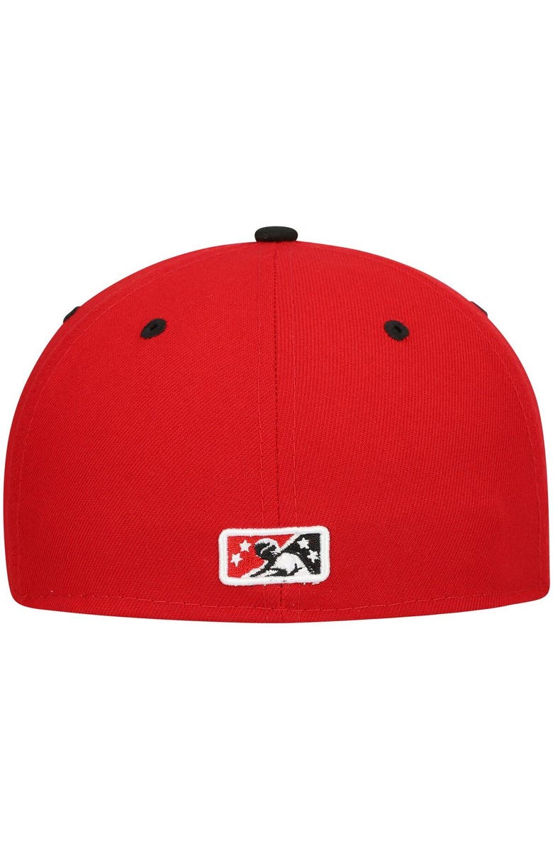 New Era Men's New Era Red Erie SeaWolves Authentic Collection Team Alternate 59FIFTY Fitted Hat, Alternate, color, Red