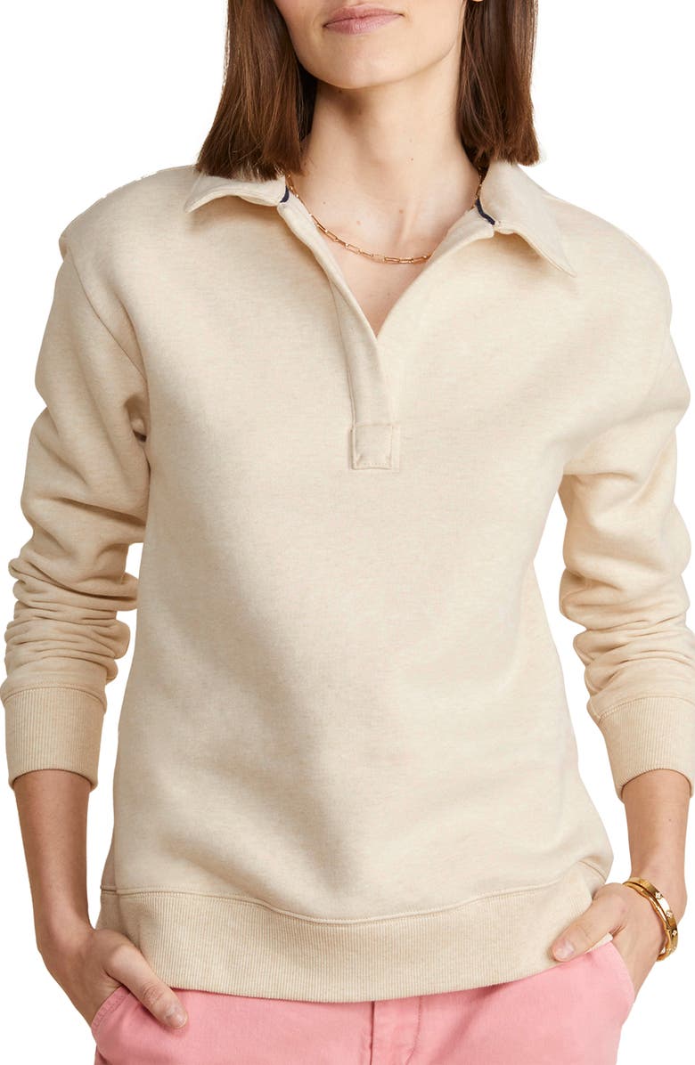 vineyard vines Polo Collar Cotton Sweatshirt, Main, color,