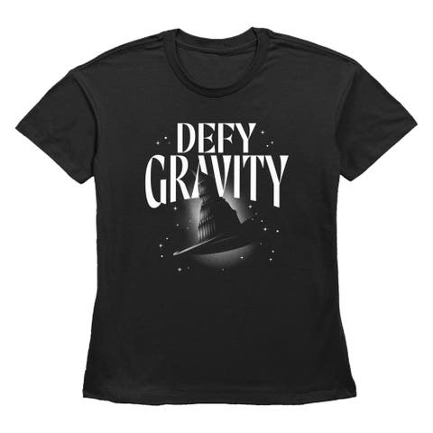 Women's Defy Gravity Witch Hat Short Sleeve Straight Fit T-Shirt
