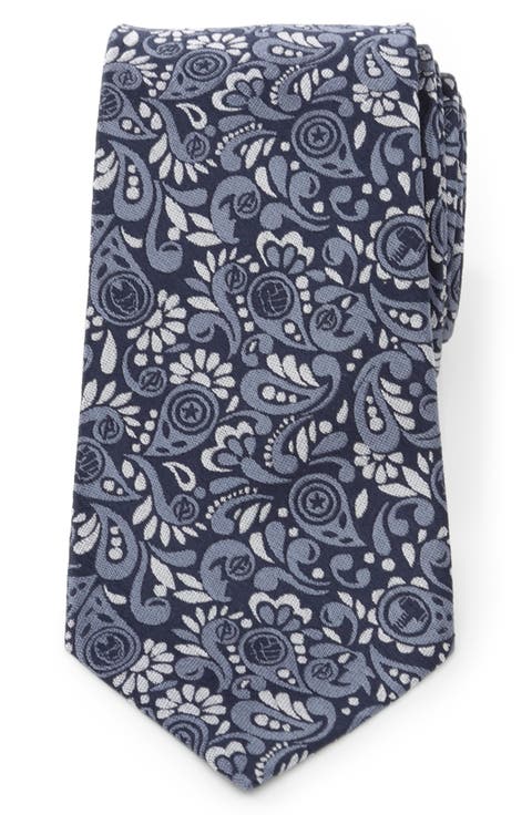x Marvel Avengers Paisley Silk Tie