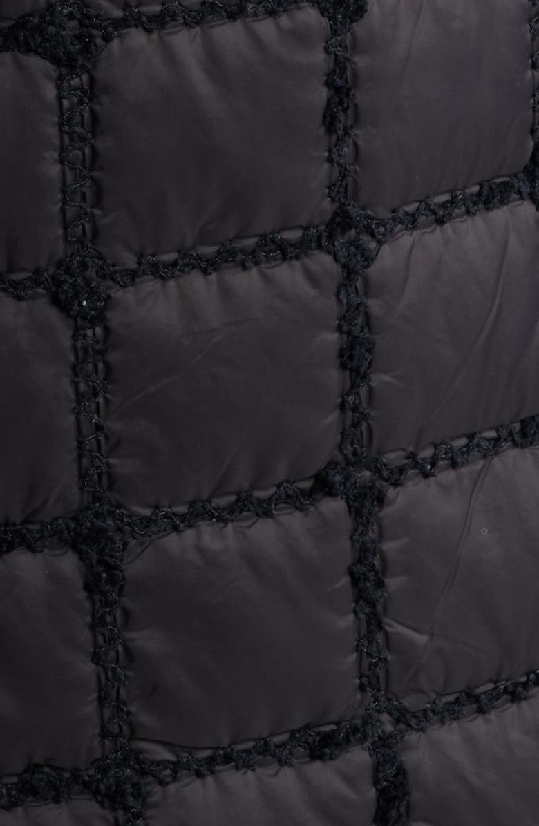 CeCe Boucle Quilted Longline Jacket, Alternate, color, Black