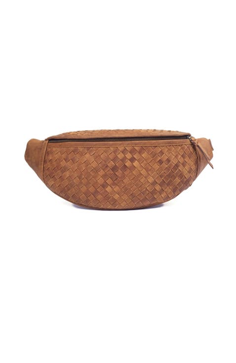 Woven Leather Crossbody Bag