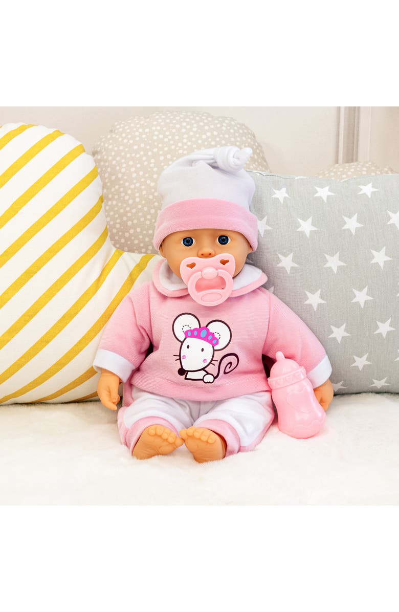 Bayer Design 14 Inch Interactive Baby Doll, Mouse, Alternate, color, Multicolored