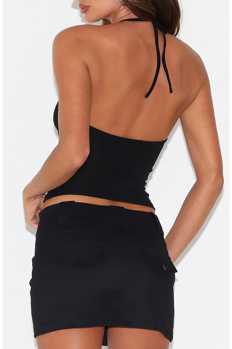 Celestine Embroidered Butterfly Halter Top, Alternate, color, BLACK