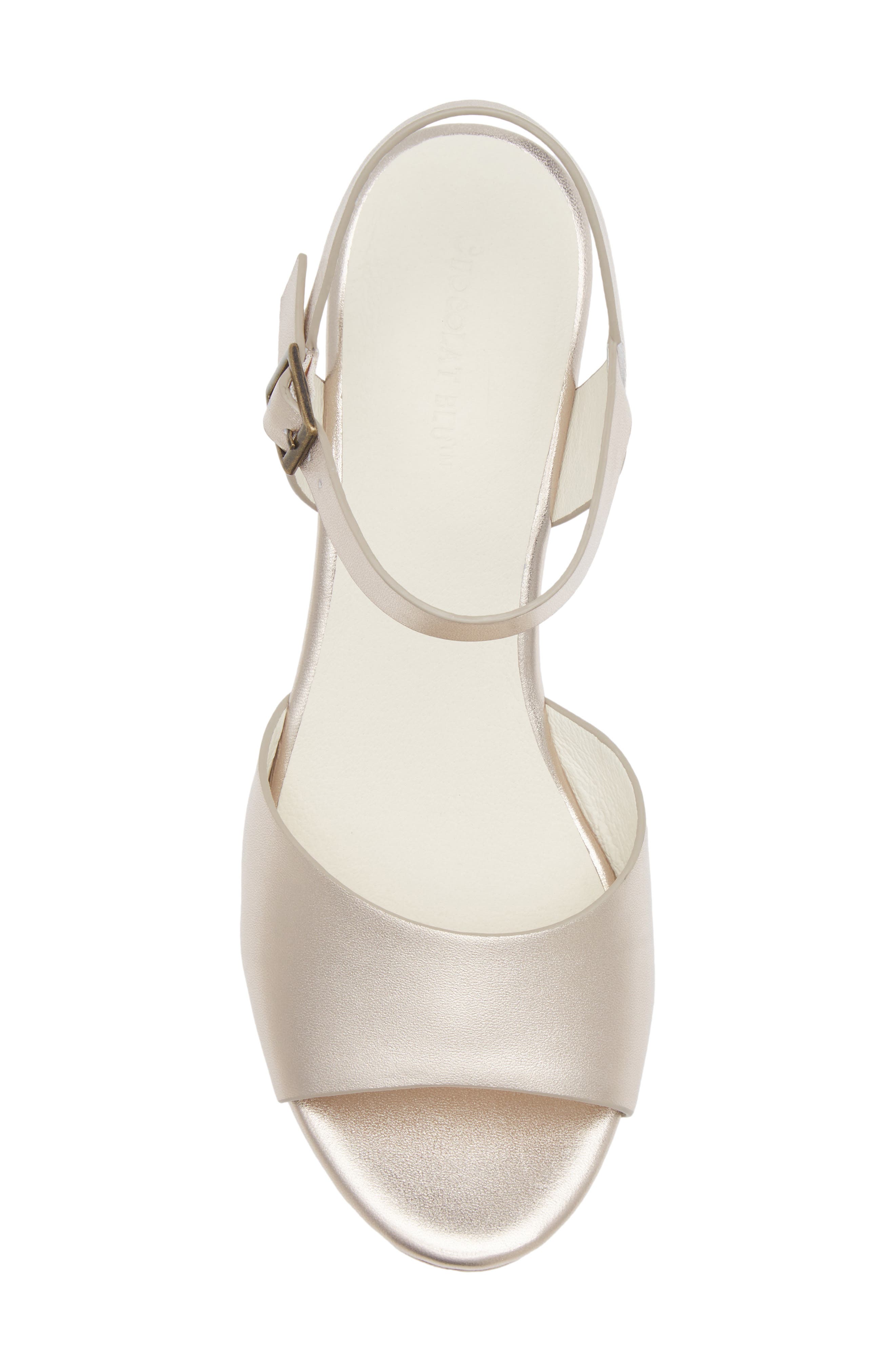 Winka Platform Wedge Sandal, Alternate, color, PLATINUM LEATHER