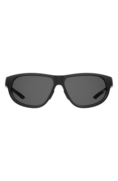 59mm Gradient Polarized Rectangular Sunglasses