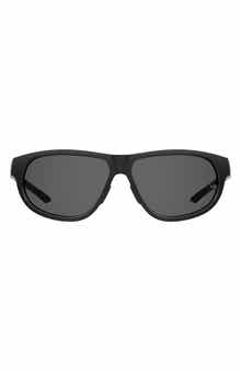 Under Armour 59mm Gradient Polarized Rectangular Sunglasses