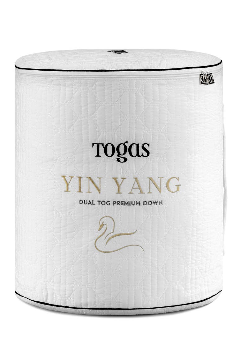 Yin Yang Siberian goose down comforter, Alternate, color, White