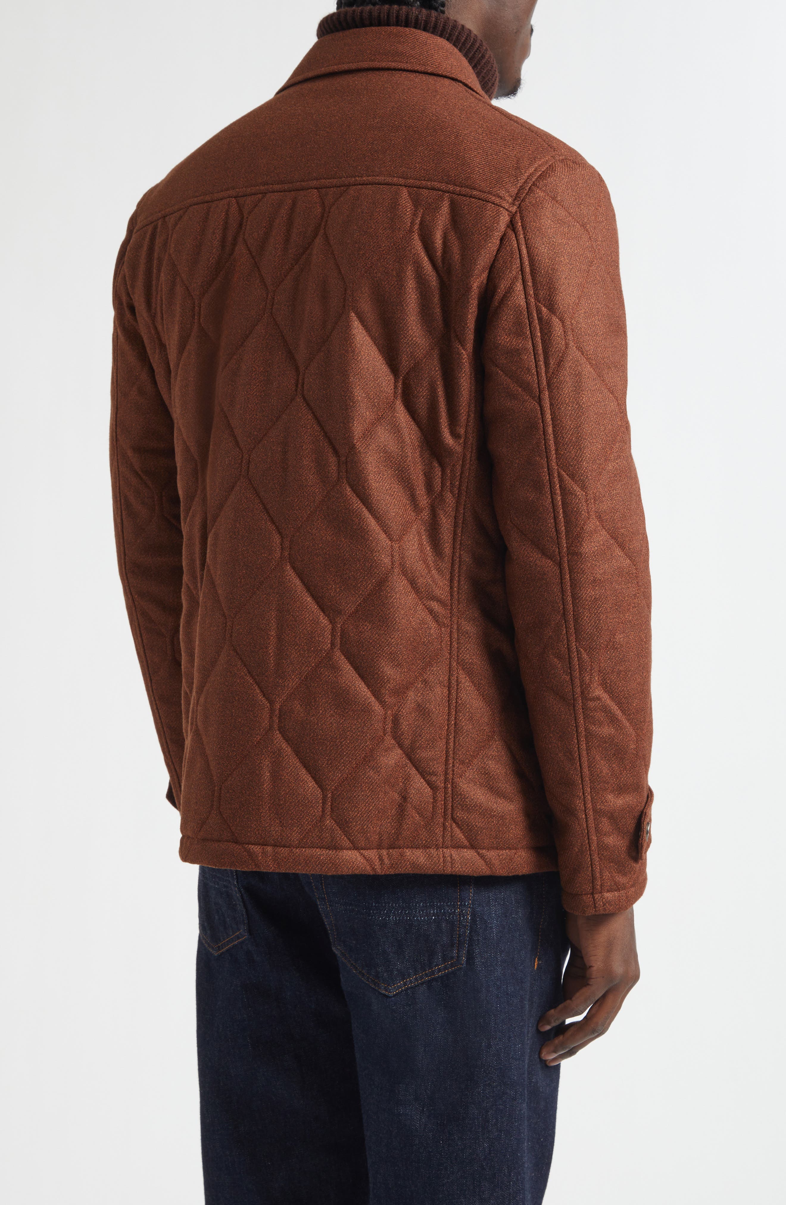 Onion Quilted Wool & Silk Shirt Jacket - image 2