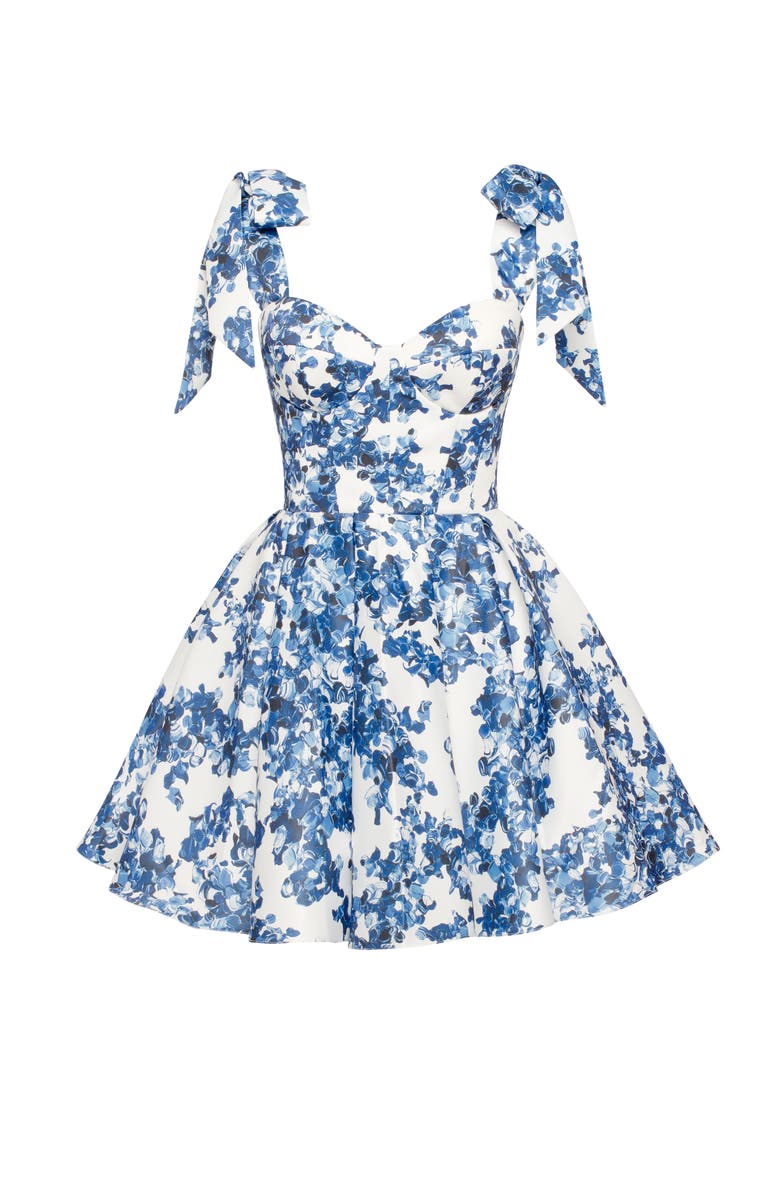 Milla Splendor Floral Mini Dress On Straps, Main, color, Blue-Double