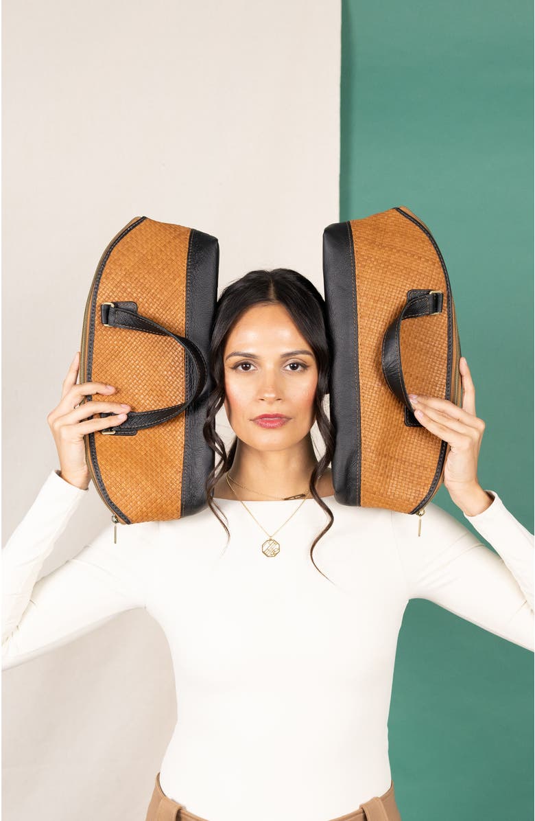 Deux Mains Satchel Bowler Bag, Alternate, color, Cognac