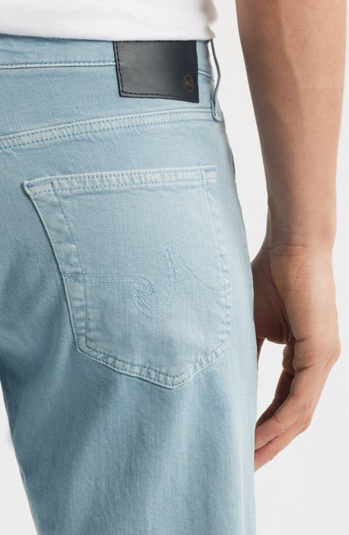 Ag Everett Slim Straight Leg Cotton & Linen Blend Jeans In Sulfur Crystal Cove