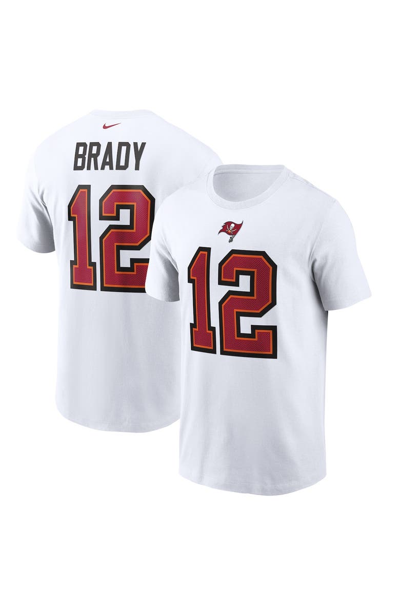 Men's Nike Tom Brady White Tampa Bay Buccaneers Name & Number T-Shirt, Alternate, color, WHITE