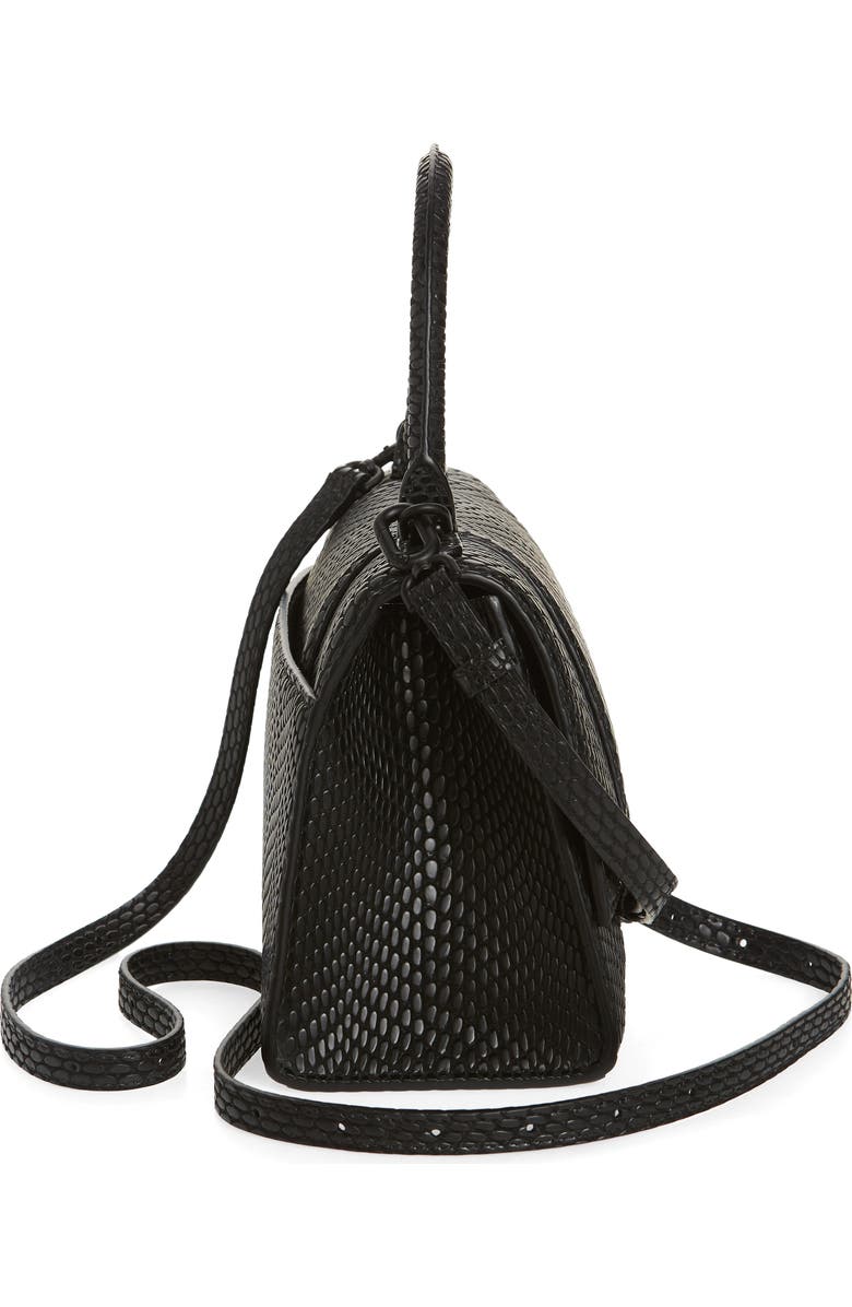 Balenciaga Small Hourglass Cobra Embossed Leather Top Handle Bag, Alternate, color,