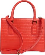 Kurt Geiger London Small Highgate Croc Embossed Leather Tote