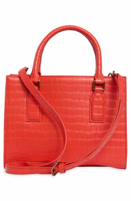 Small Highgate Croc Embossed Leather Tote
