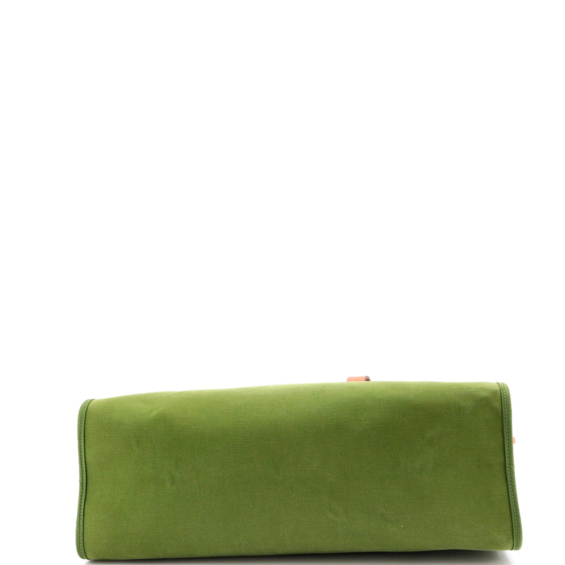 Herbag Zip Leather and Toile 39, Alternate, color, Green