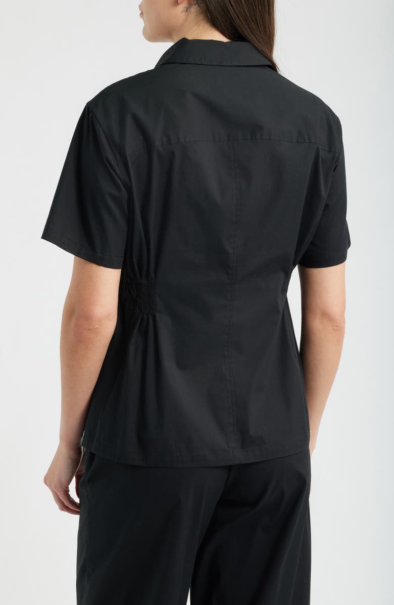 Anne Klein Pleated Waist Shirt, Alternate, color, Anne Black