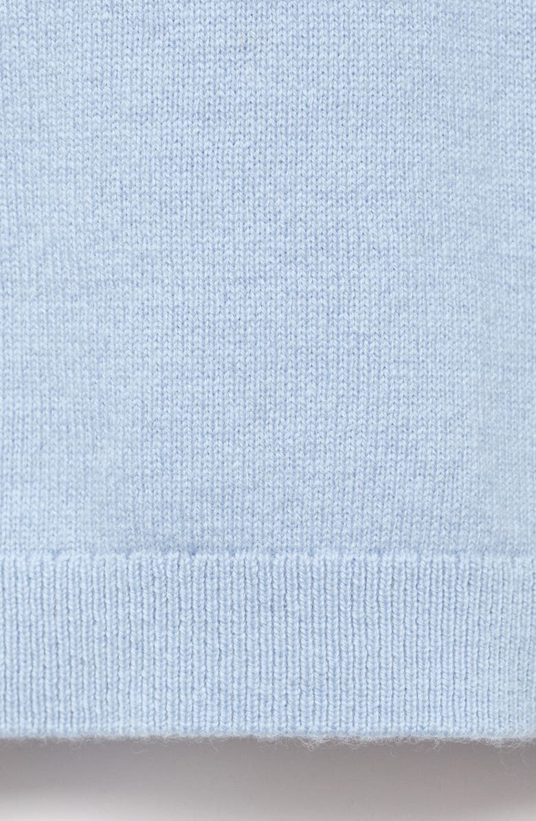 MANGO Selection Short Sleeve Wool & Cashmere Sweater, Alternate, color, Sky Blue