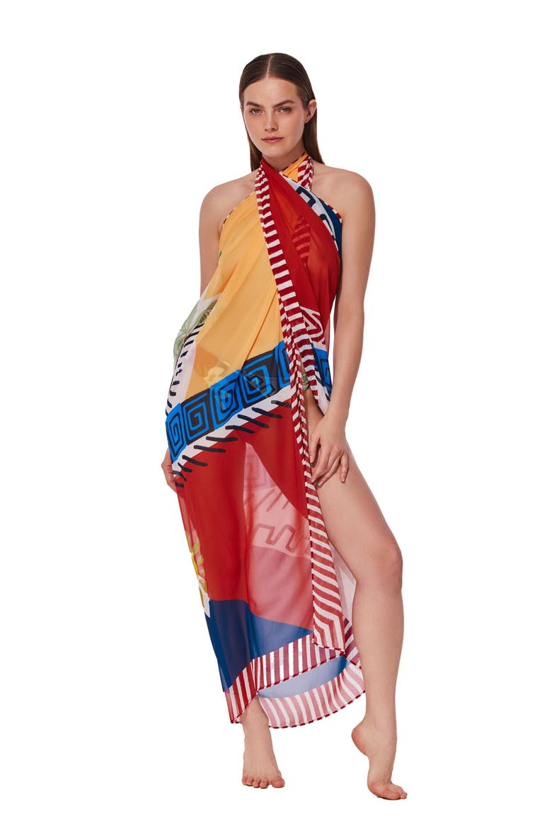 Positano Pareo Cover-Up, Alternate, color, Multi