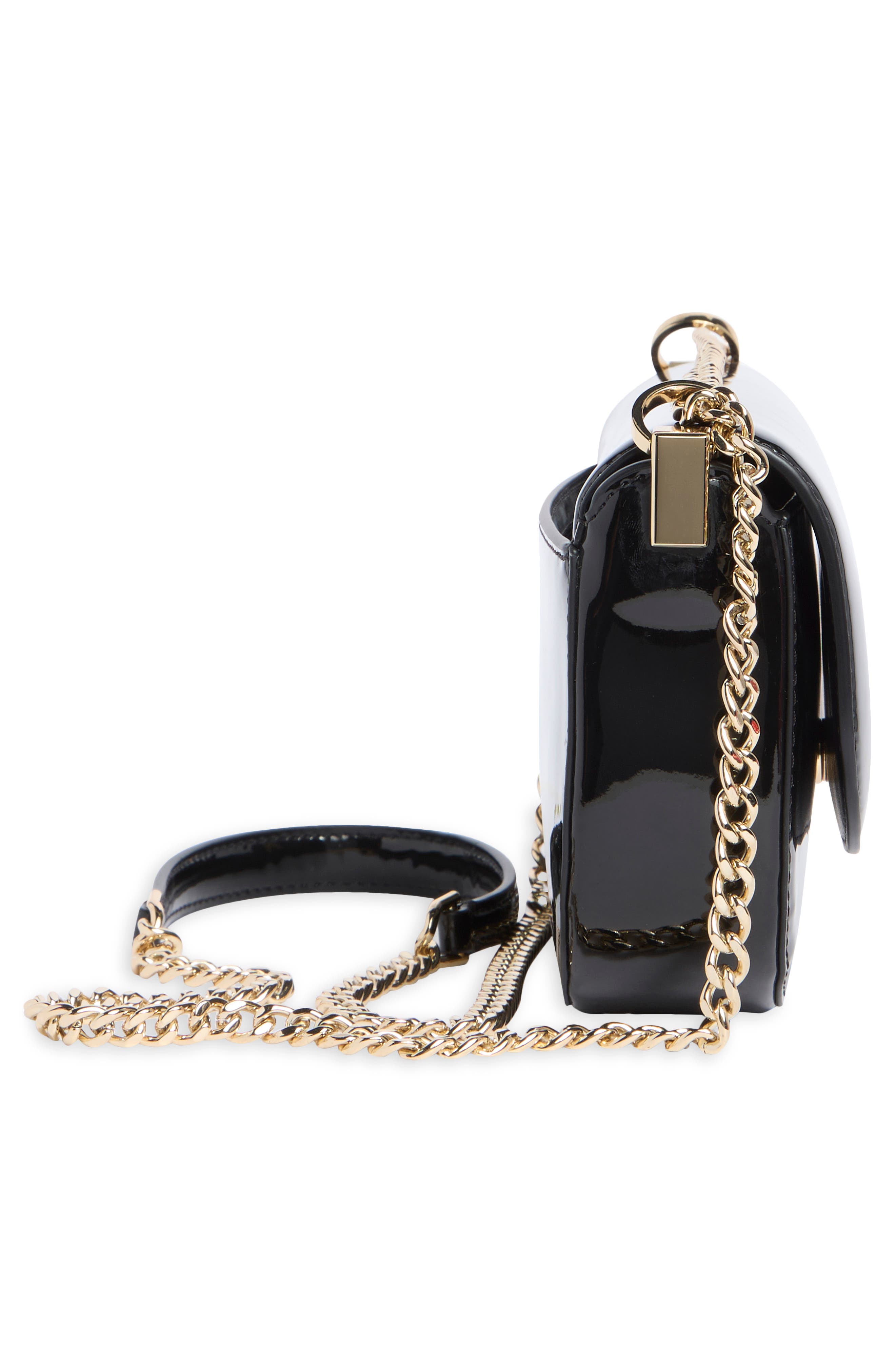 Krista Chain Crossbody Bag, Alternate, color, BLACK